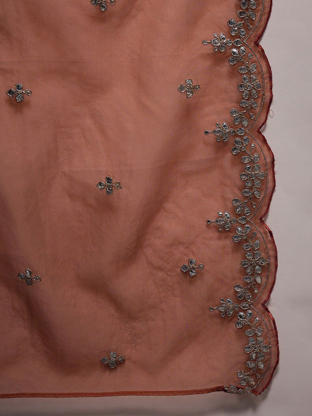 Dhiyona IE Ethnic Motifs Embroidered Regular Gotta Patti Kurta with Trouser & Dupatta