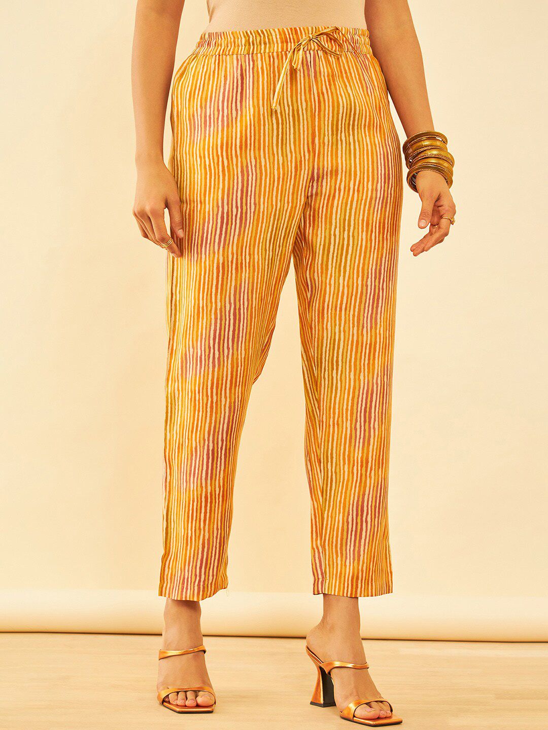 Dhiyona SO Women's Printed Zardozi Kurta with Trousers & With Dupatta