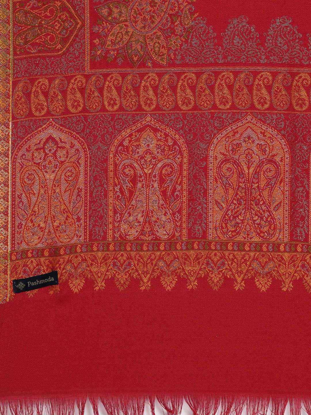 Dhiyona PA Women Maroon Woven-Design Shawl