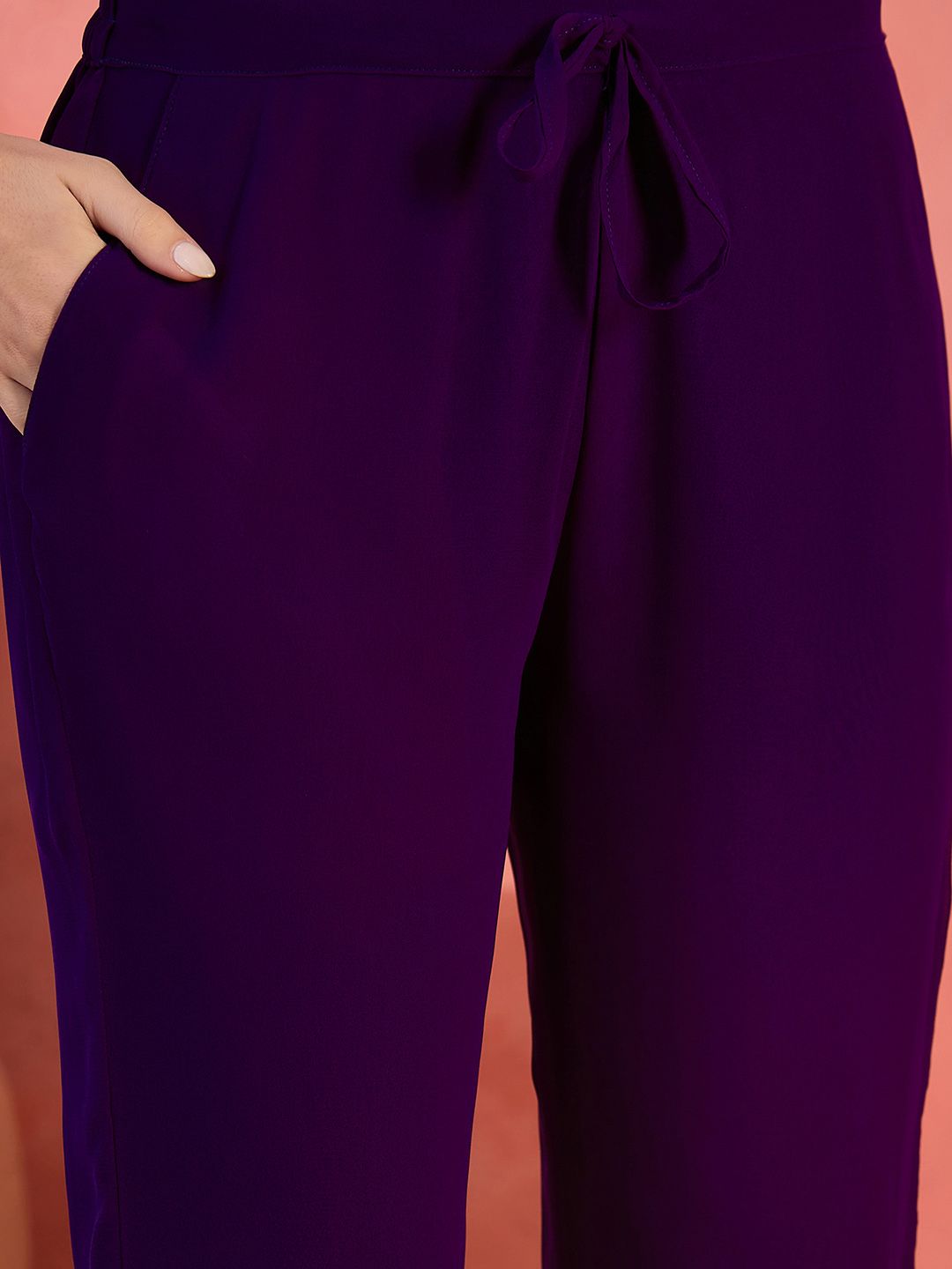 Dhiyona SN Women's Solid Floral Embroidered A-Line Pleated Empire Kurta & Trousers With Dupatta