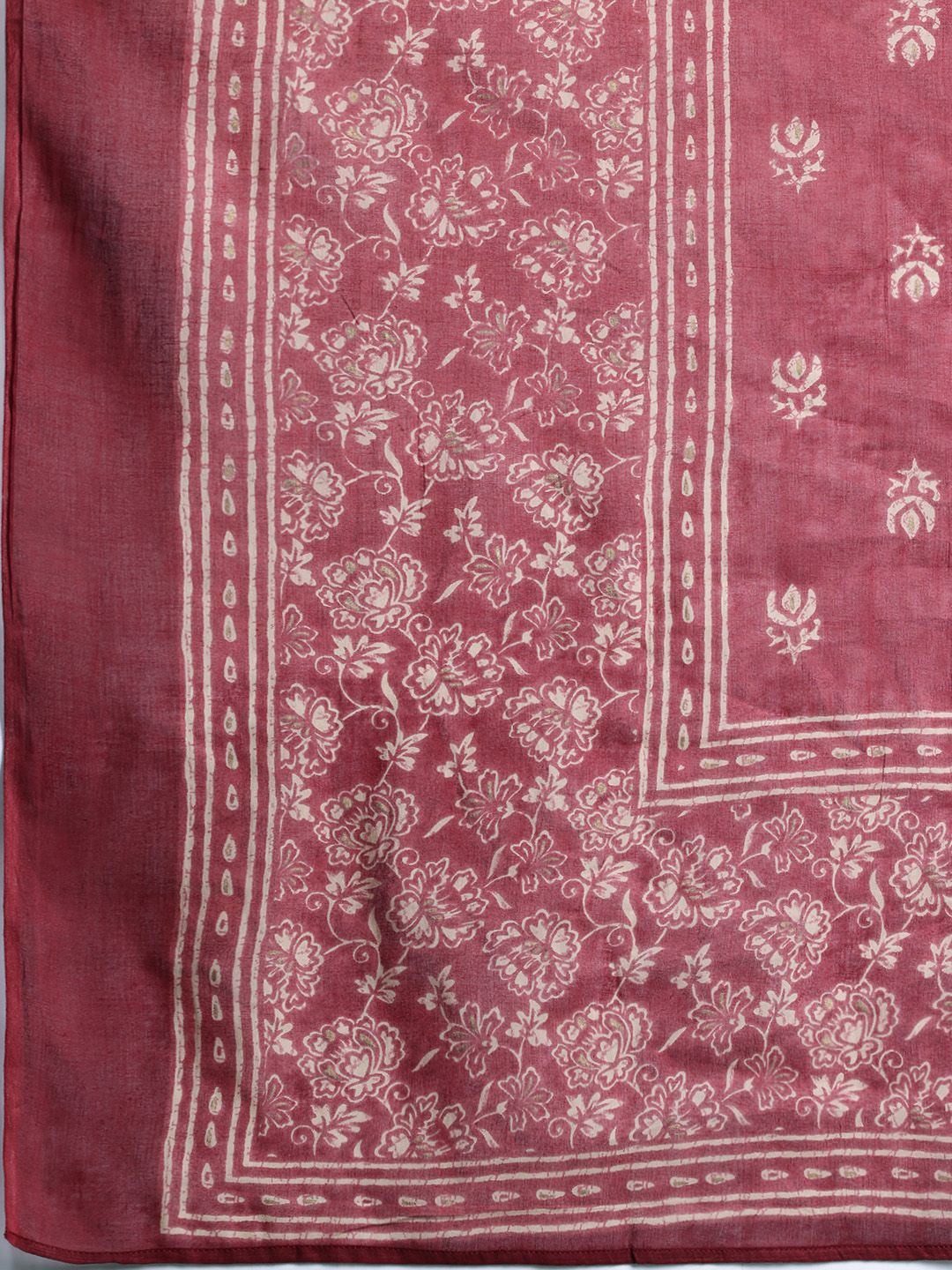 Dhiyona IE Floral Printed Empire Pure Cotton Kurta with Trousers & With Dupatta