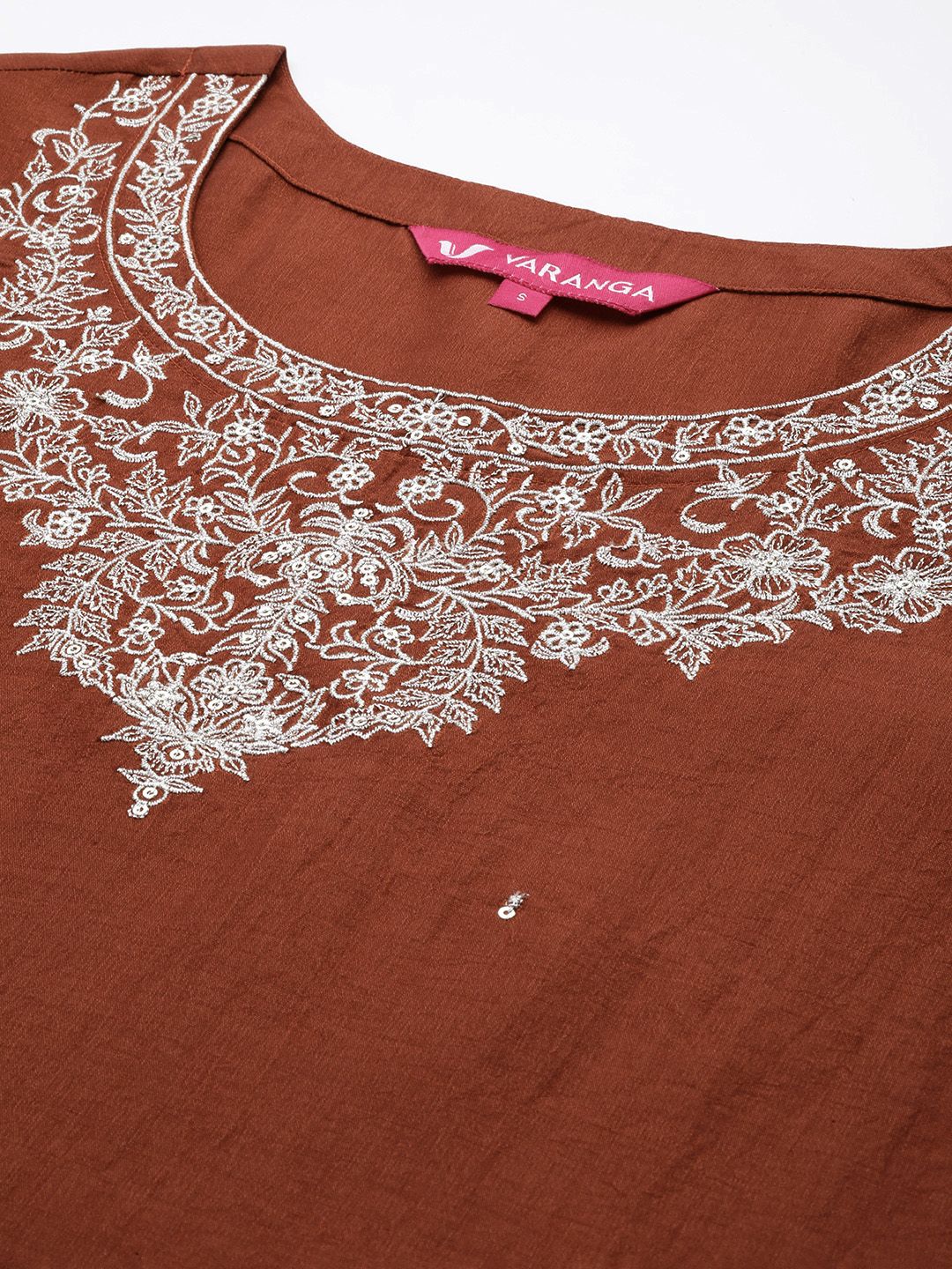 Dhiyona VA Women'sEthnic Motifs Zari Embroidered Kurta with Trousers & Dupatta