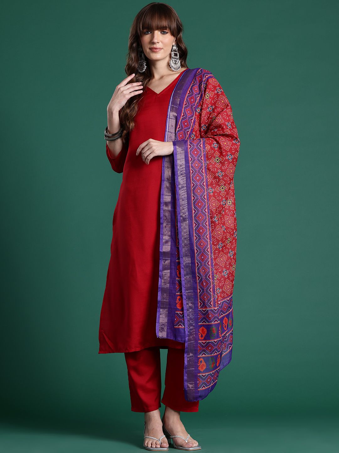 Kurta with Trousers & With Dupatta