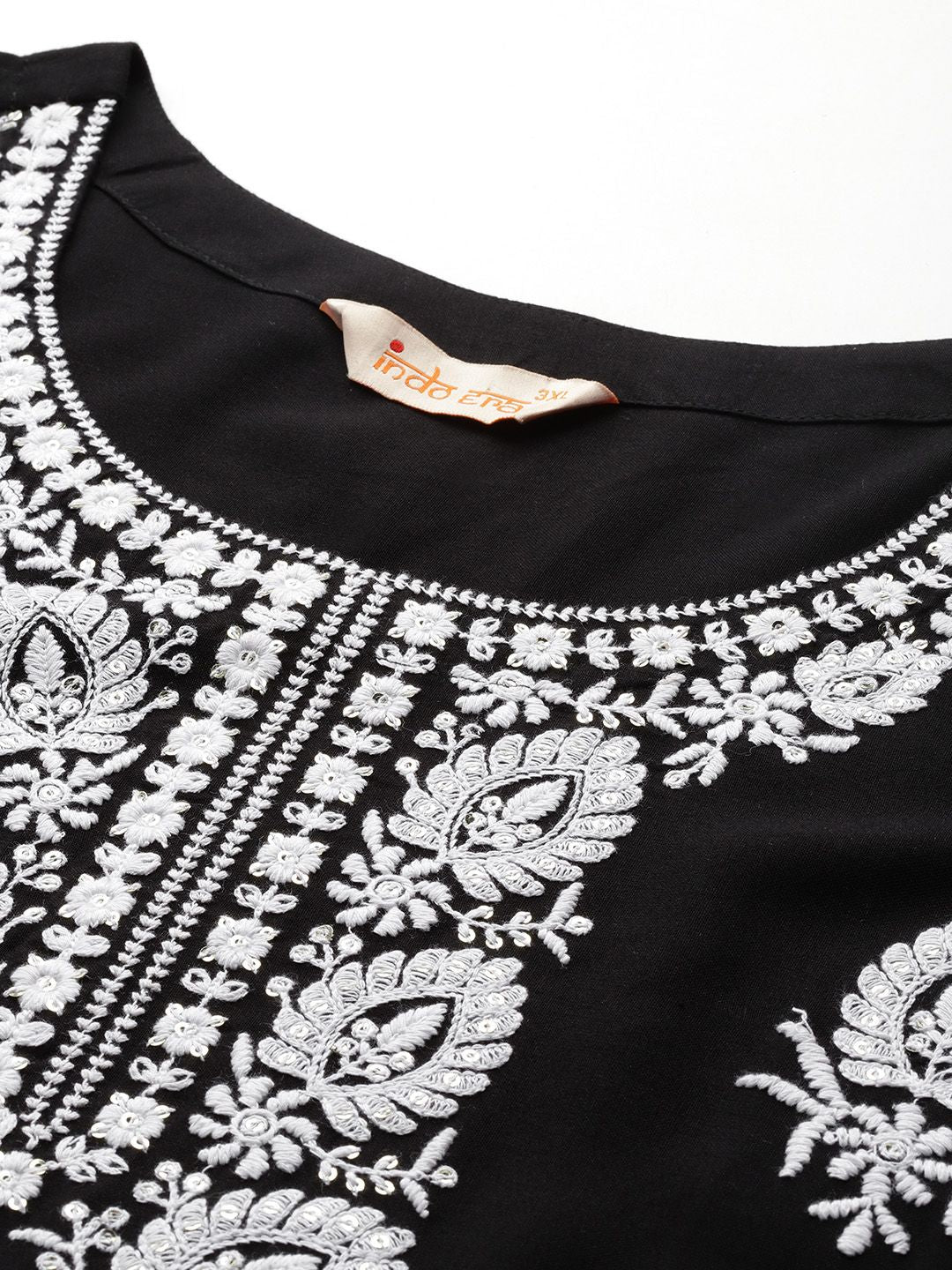 Dhiyona IE Plus Size Ethnic Motifs Embroidered Sequinned Kurta