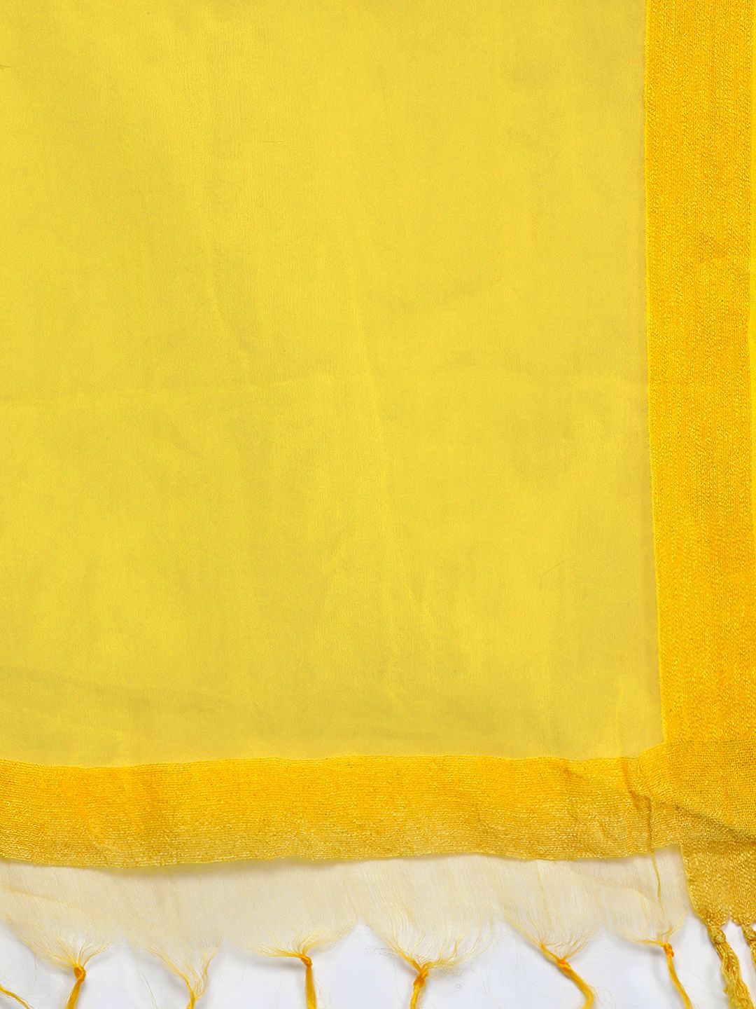 Dhiyona VA Women's Yellow Yoke Design Kurta with Palazzos & With Dupatta