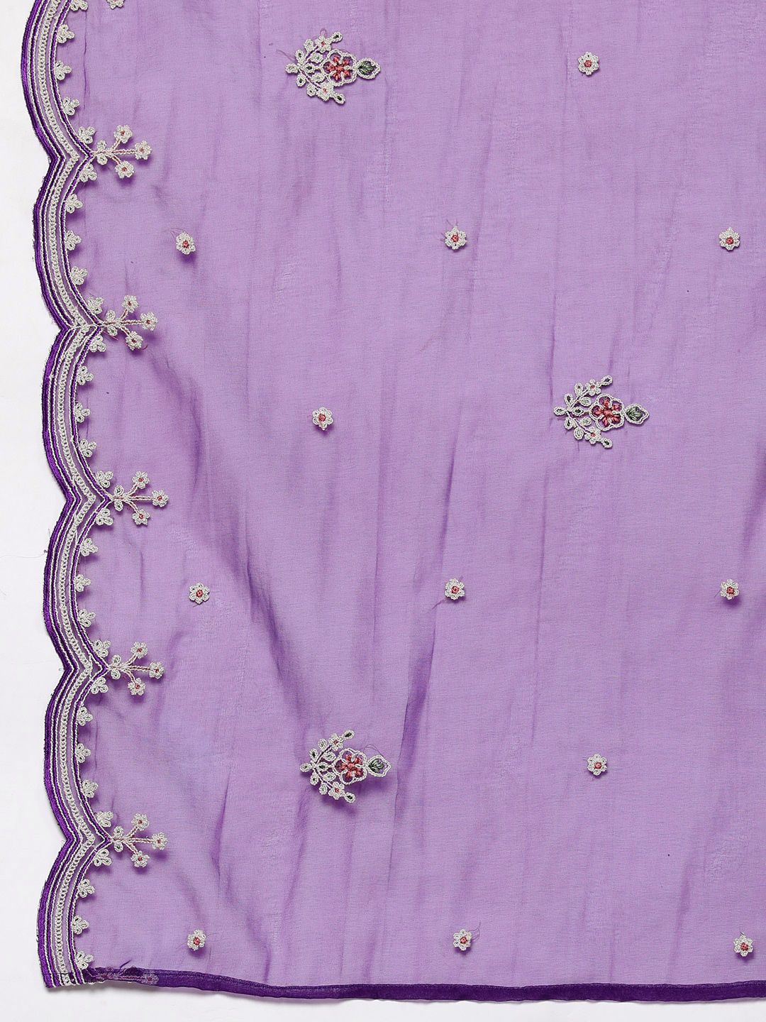 Dhiyona IE Women Floral Embroidered Thread Work Kurta with Trousers & With Dupatta