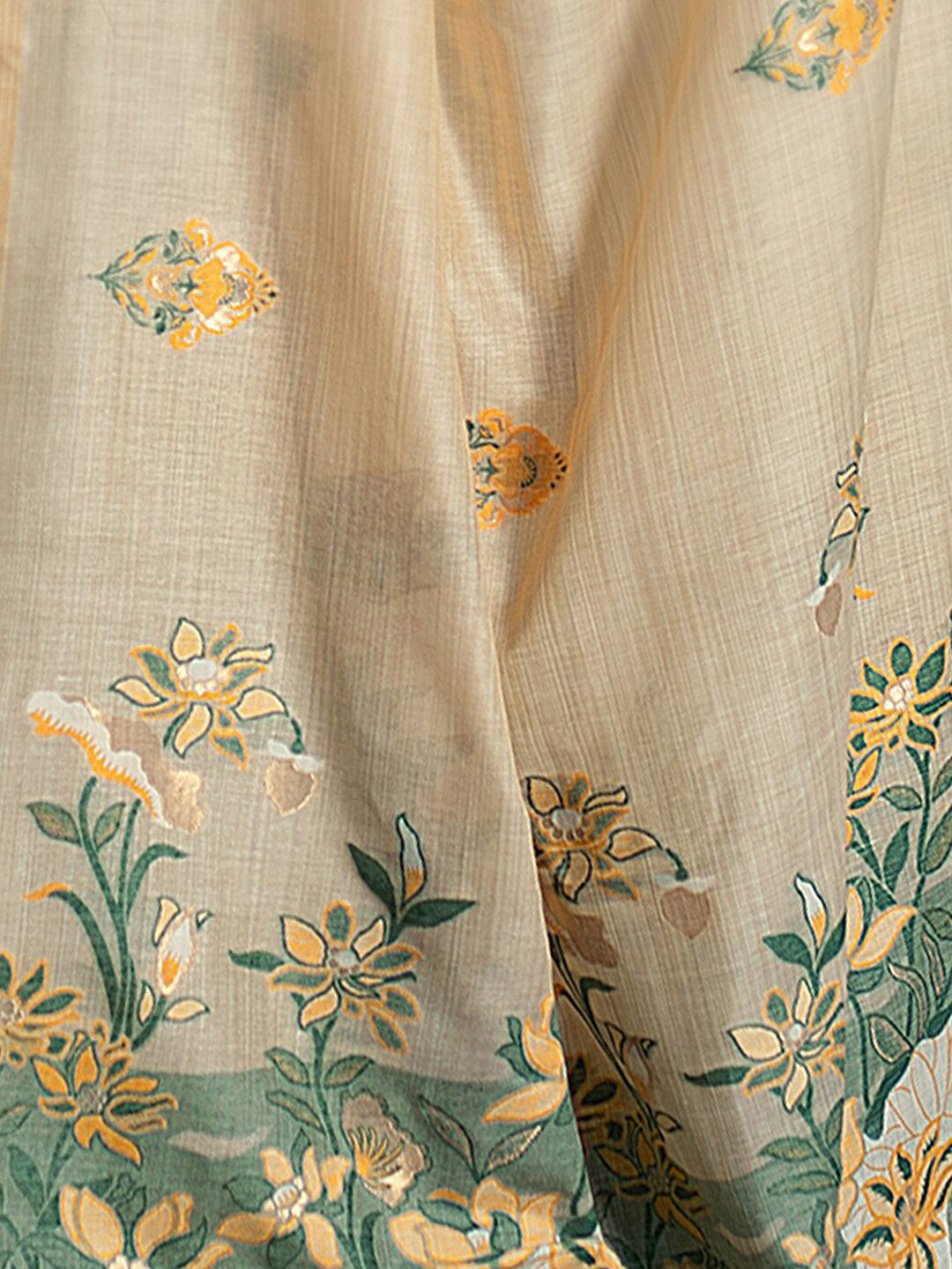 Dhiyona GR Women's Gulshan Ocher Yellow Woven Handloom Soft Modal Silk Saree