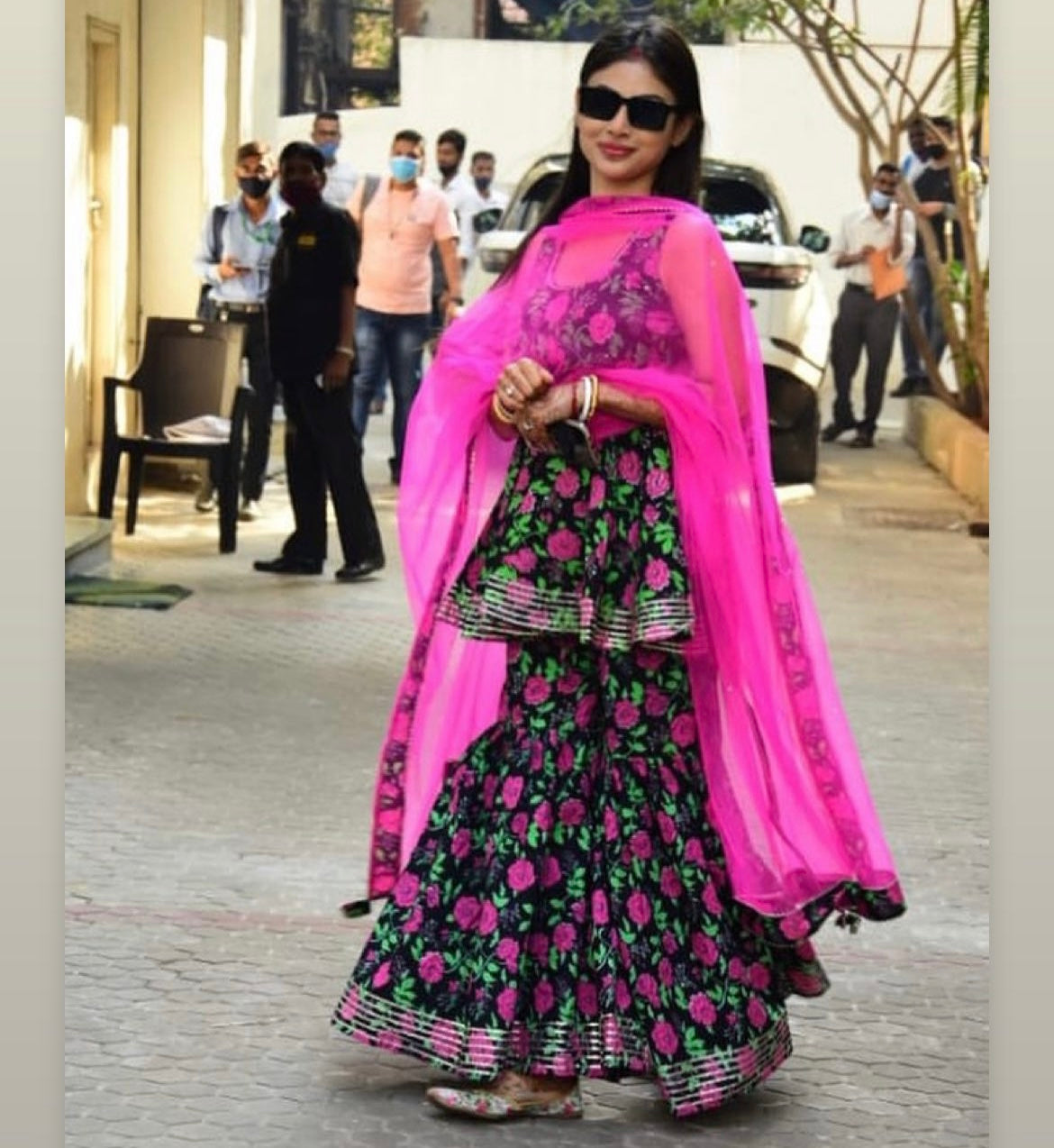 Gulmohar Cotton Hand Block Skirt Set