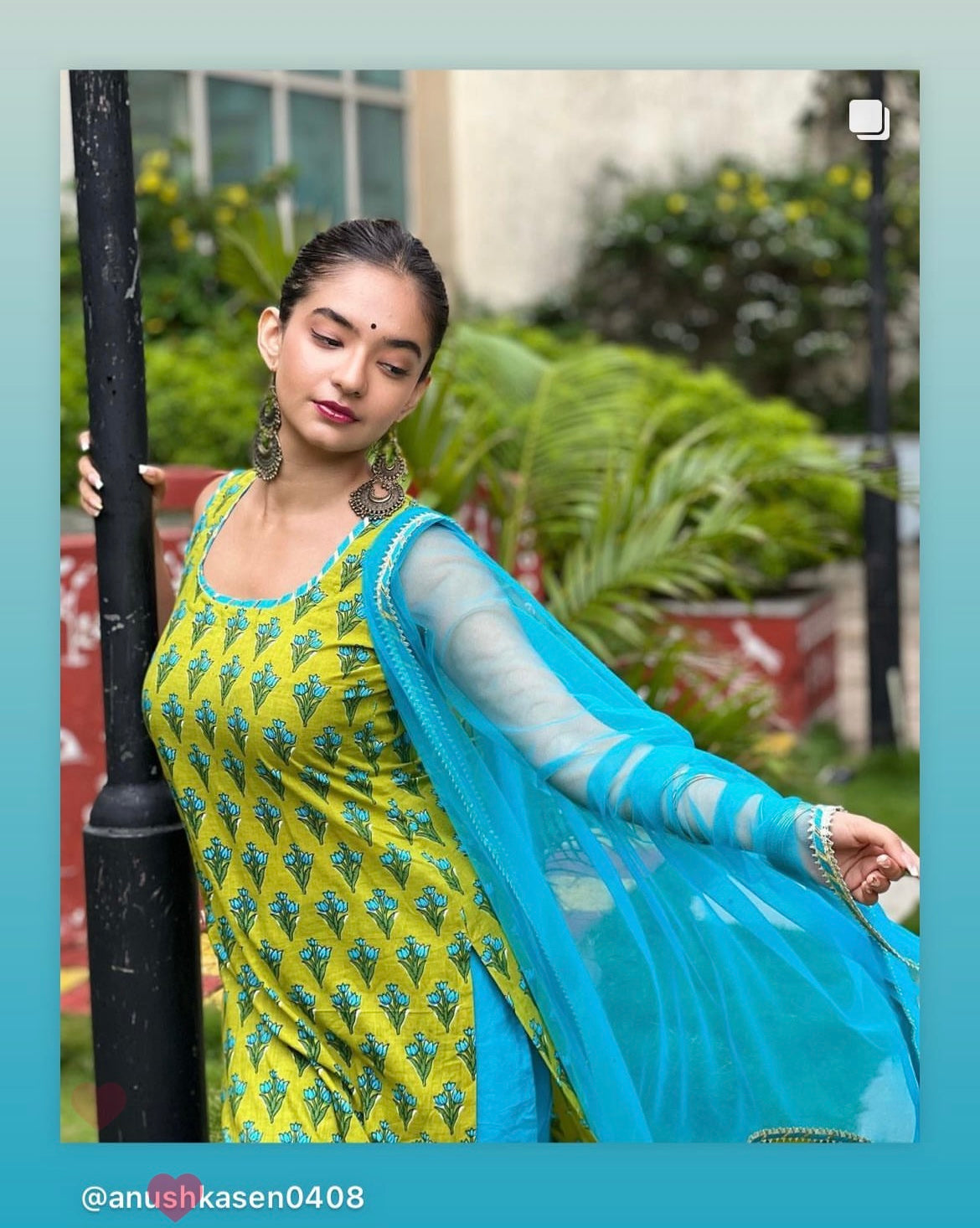 Gulzar Blue Hand Block Cotton Suit Set