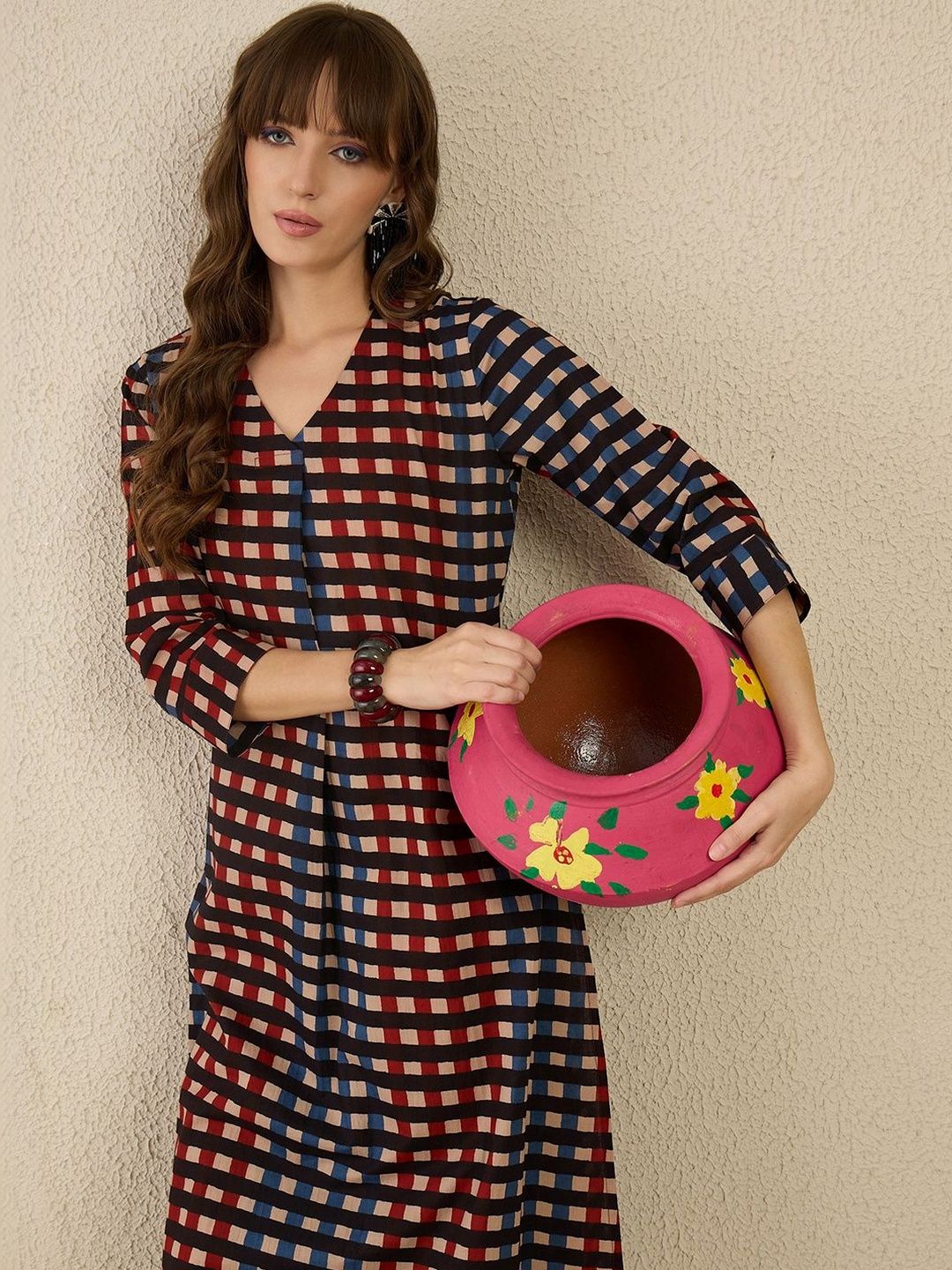 Women Printed Regular Pure Cotton Kurta with Trousers