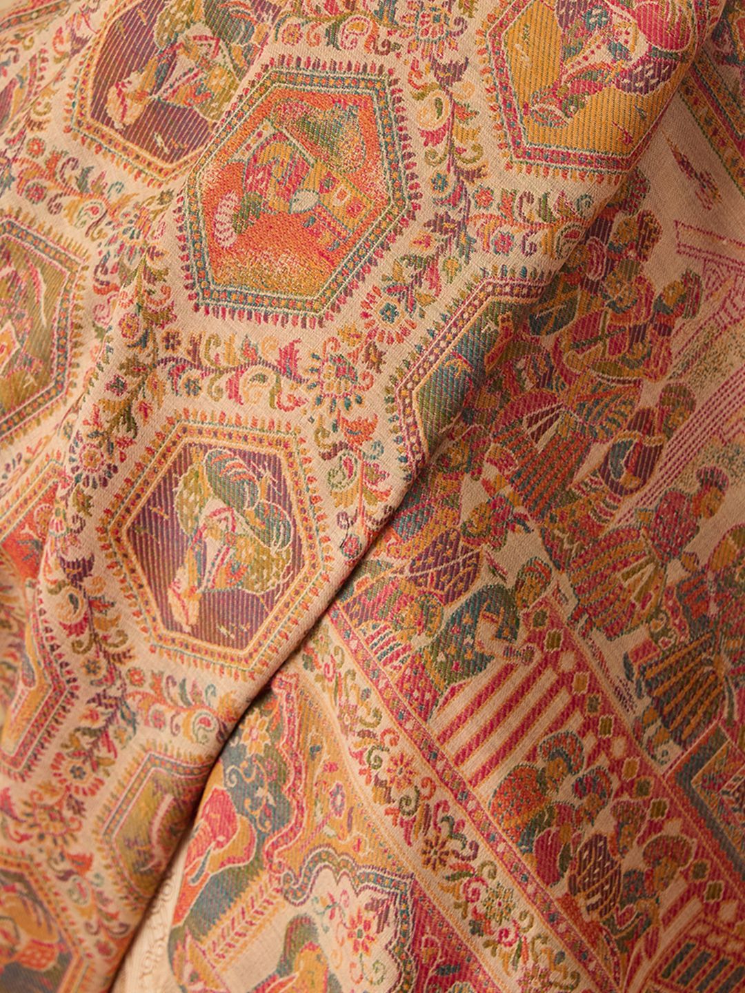 Dhiyona PA Floral Woven Design Darbari Kaani Woolen Shawl