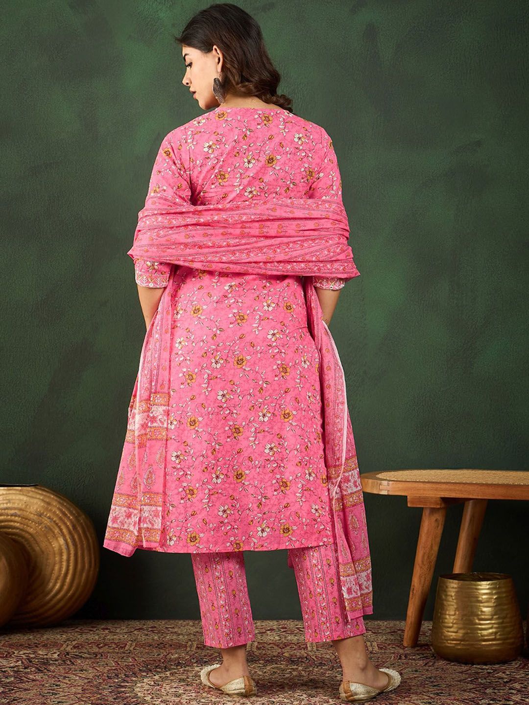 Dhiyona SN Women's Printed Pure Cotton Kurta Set