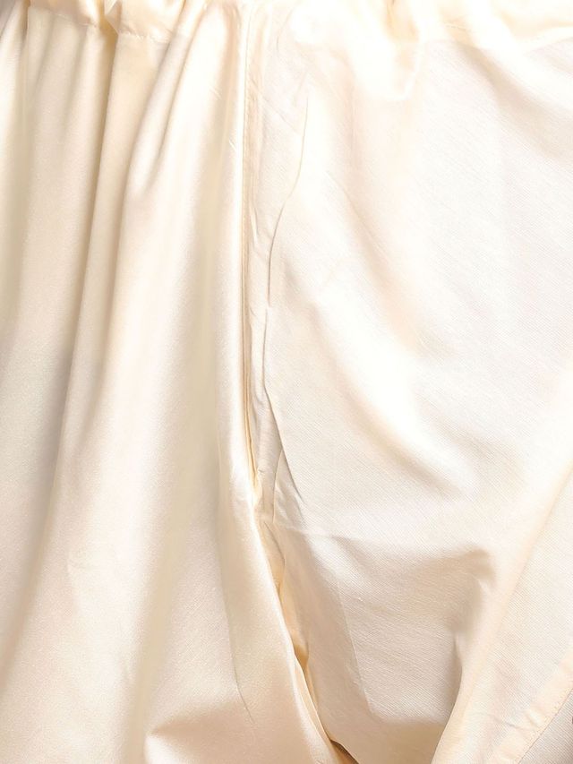 Men's Cream Viscose Straight Sherwani Set