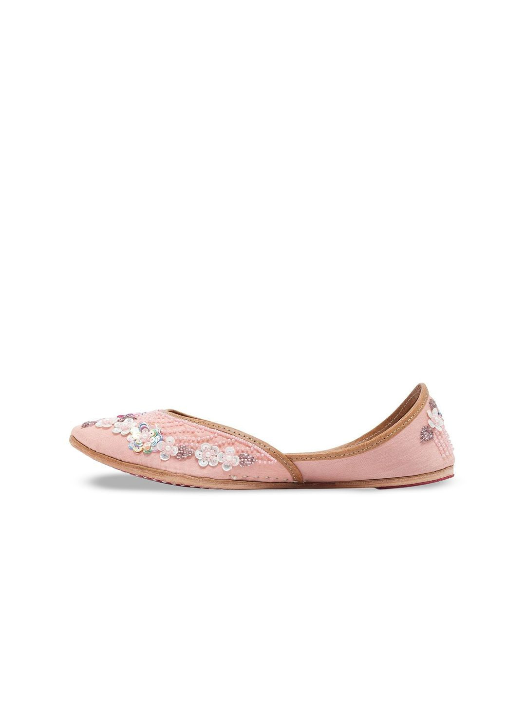 Dhiyona HOP Women Hand Emboidered Leather Mojaris Flats
