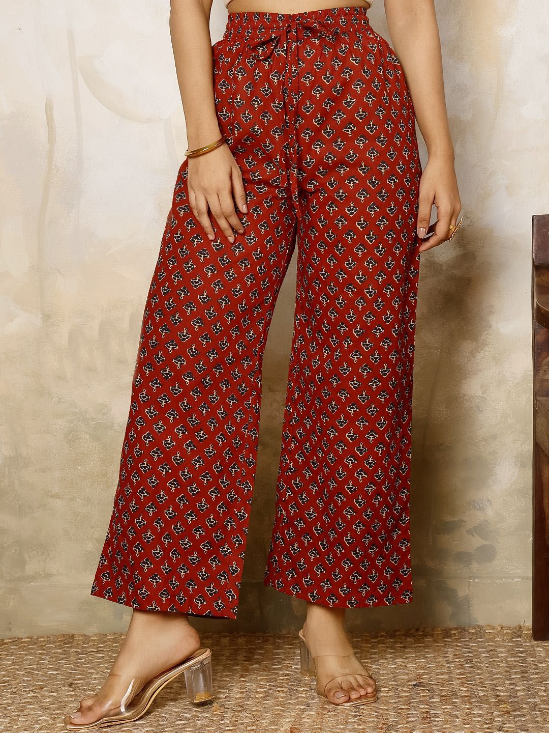 Dhiyona SN Women's Ethnic Motifs Printed Pure Cotton Anarkali Kurta with Palazzo & Dupatta