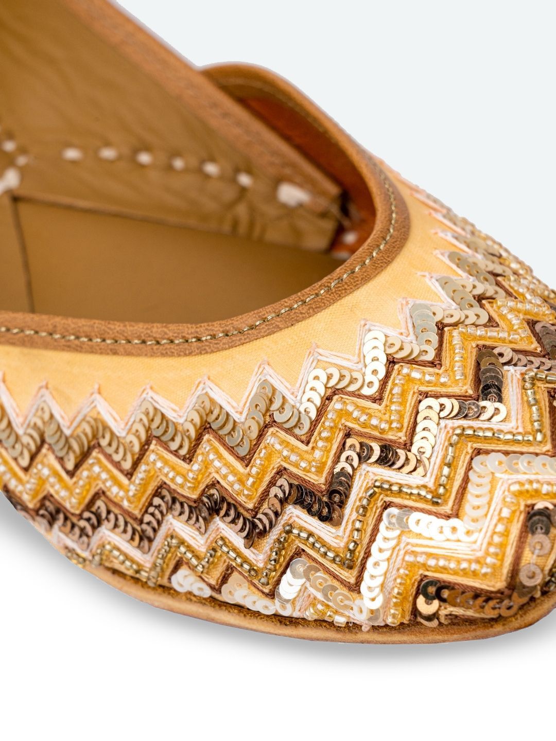 Dhiyona HOP Women Hand Embroidered Leather Mojaris