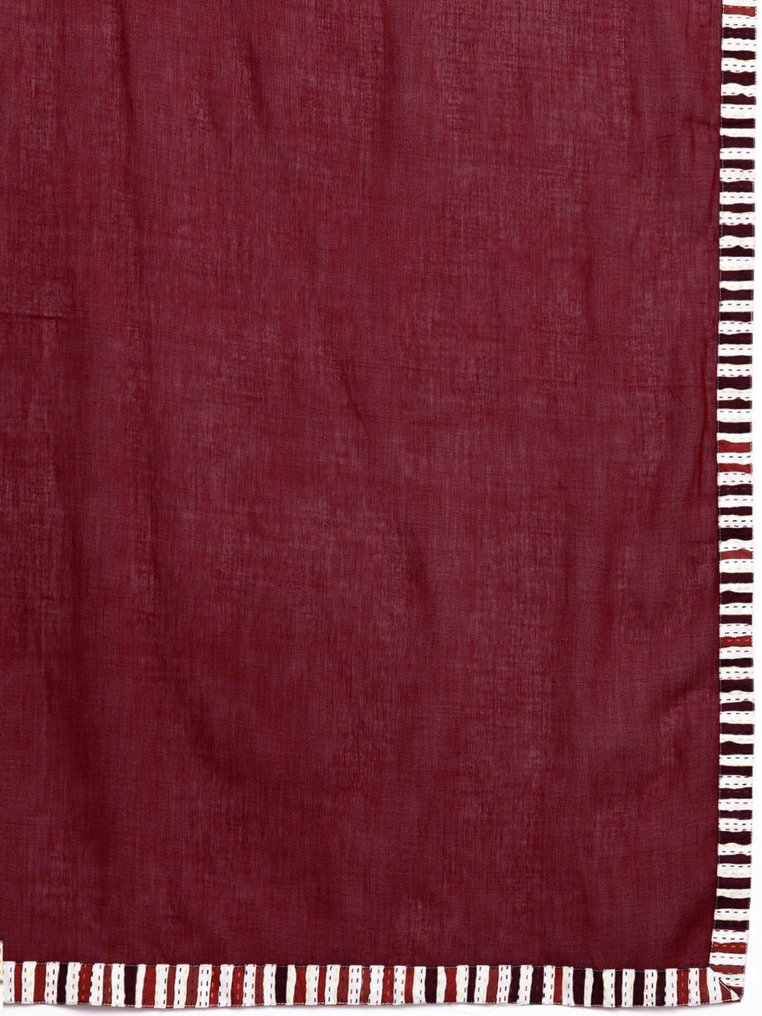 Dhiyona VA Women's Printed Pleated Thread Work Pure Cotton Kurta with Palazzos & With Dupatta
