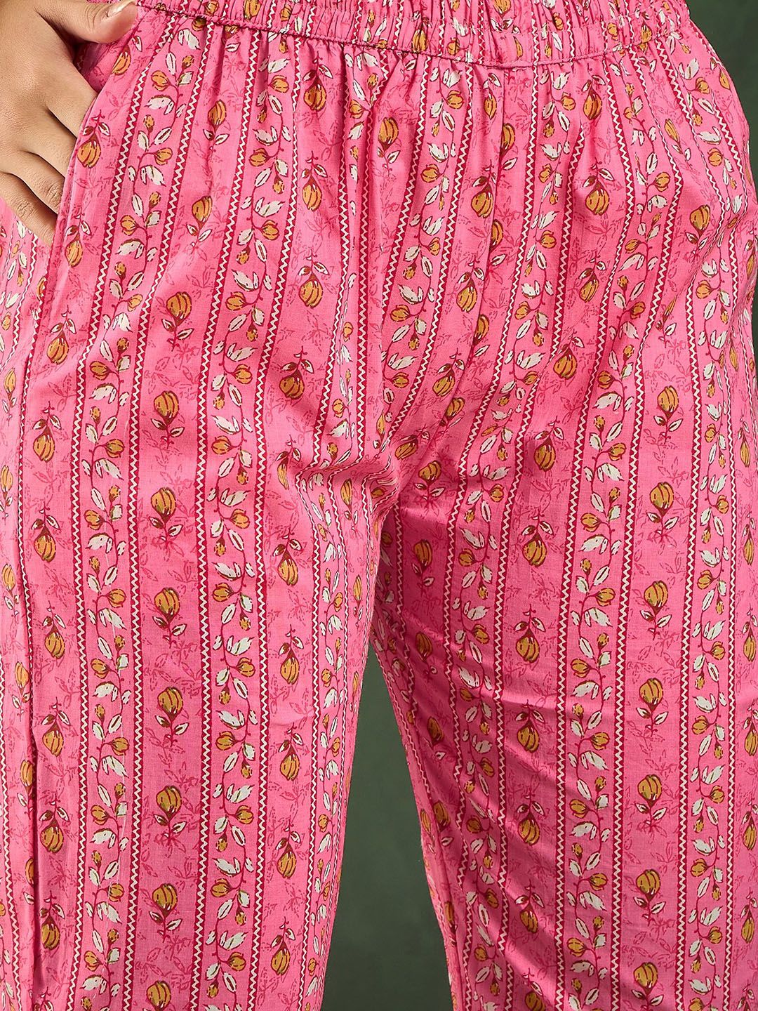 Dhiyona SN Women's Printed Pure Cotton Kurta Set