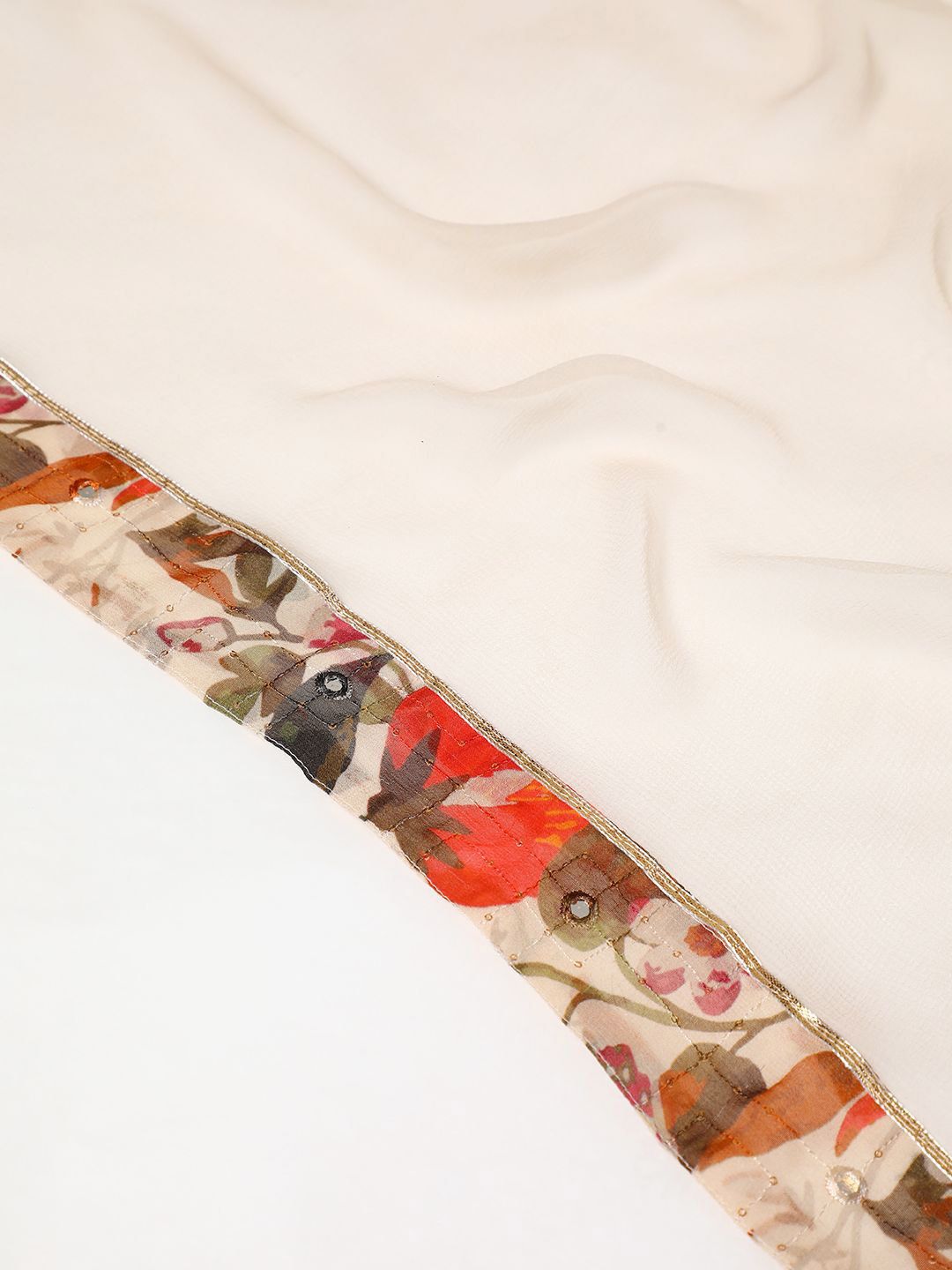 Dhiyona SO Women's Floral Printed Straight Kurta with Sharara & Dupatta