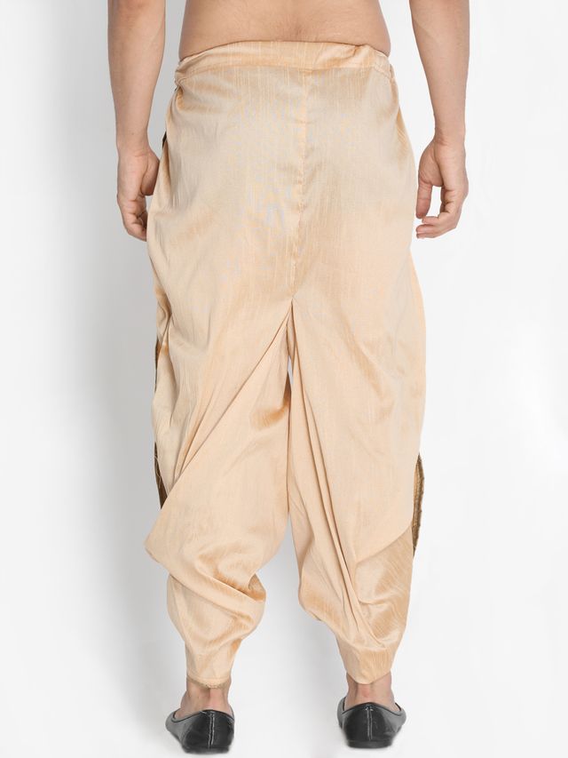 Men's Rose Gold Silk Blend Dhoti