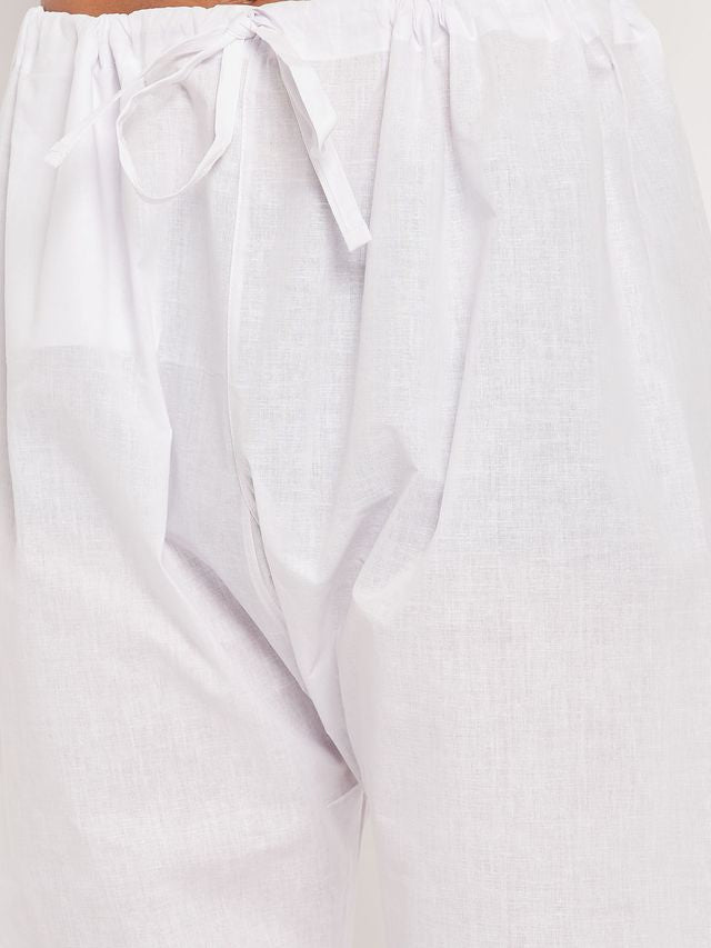 Men's Blue Cotton Straight Kurta Pyjama Set