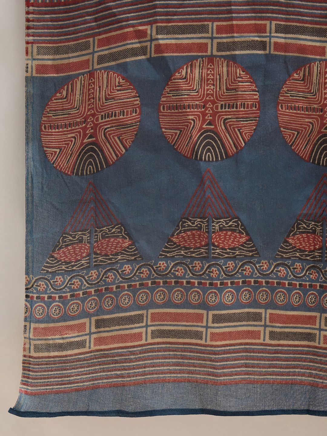 Women Ethnic Motifs Printed Regular Pure Cotton Kurta with Trousers & With Dupatta