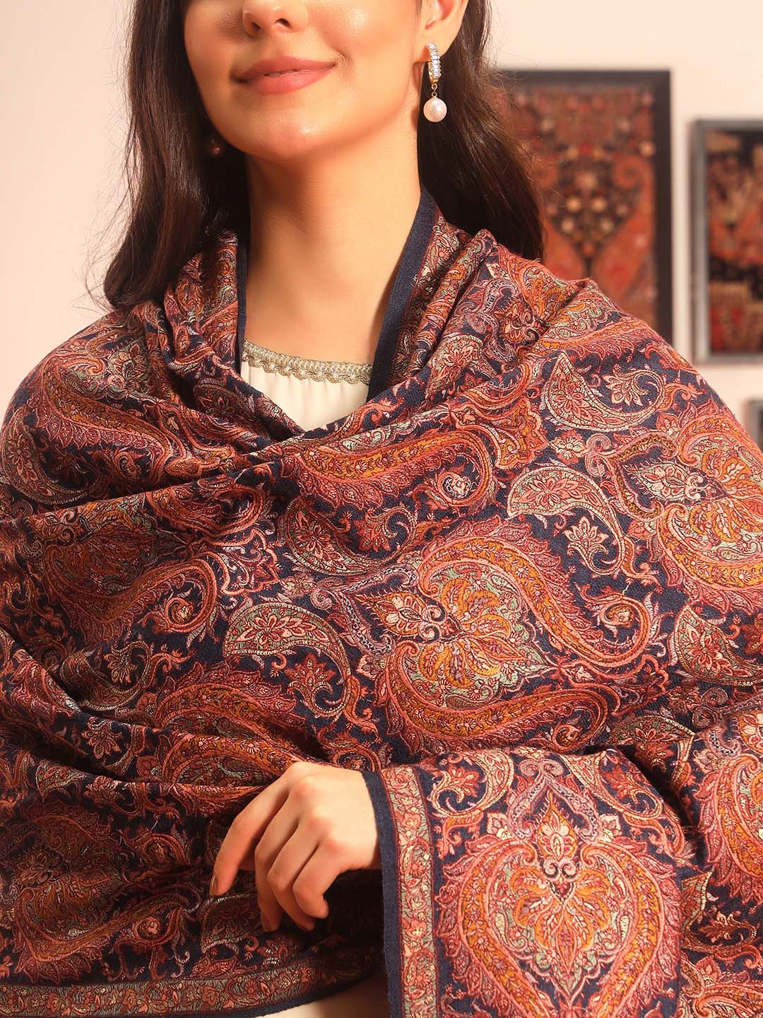 Dhiyona PA Paisley Embroidered Shawl