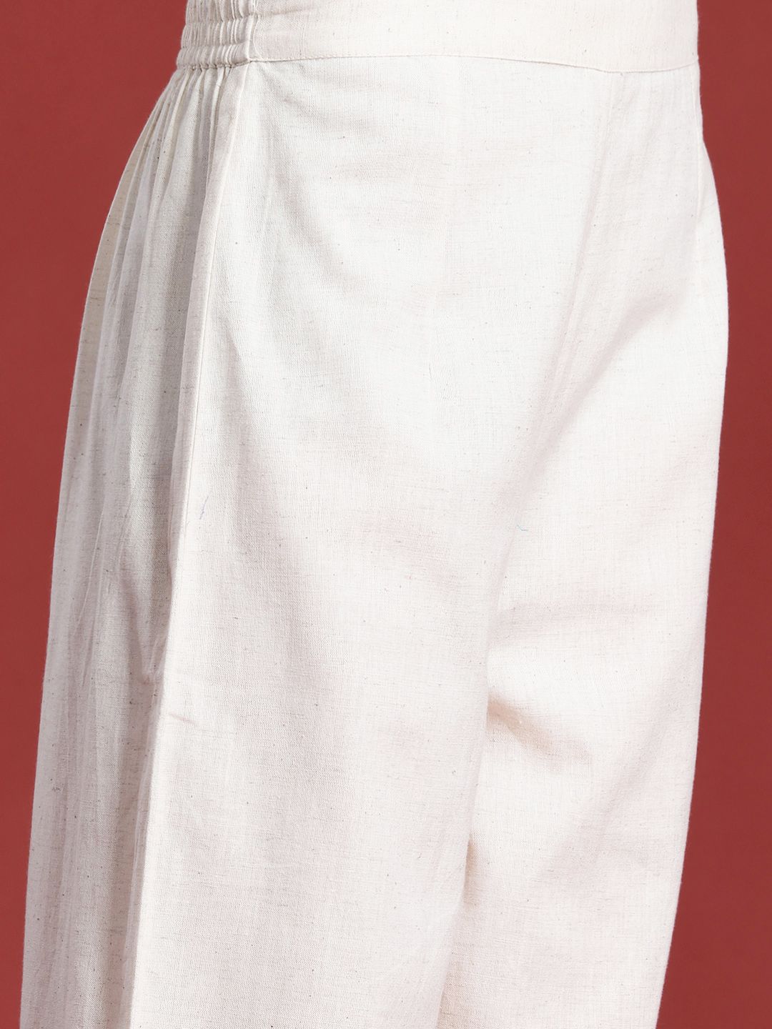 Dhiyona IE Floral Embroidered Thread Work Pure Cotton Kurta with Palazzos