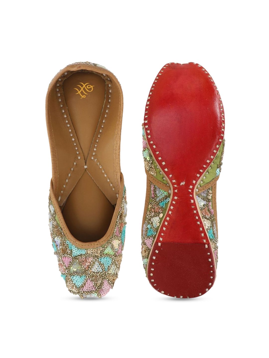 Dhiyona HOP Women Embellished Mojaris Flats