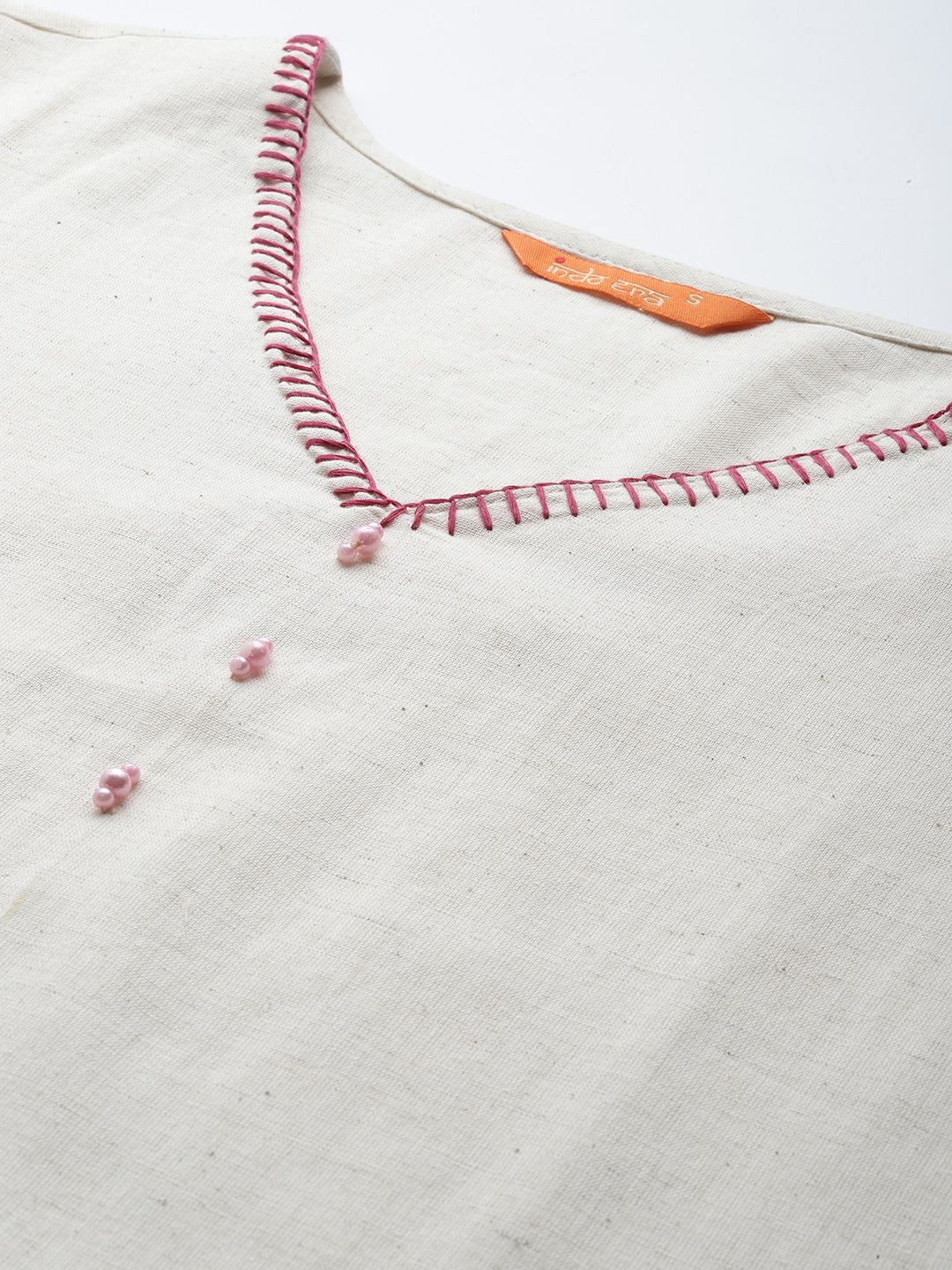 Dhiyona IE Floral Embroidered Thread Work Pure Cotton Kurta with Palazzos