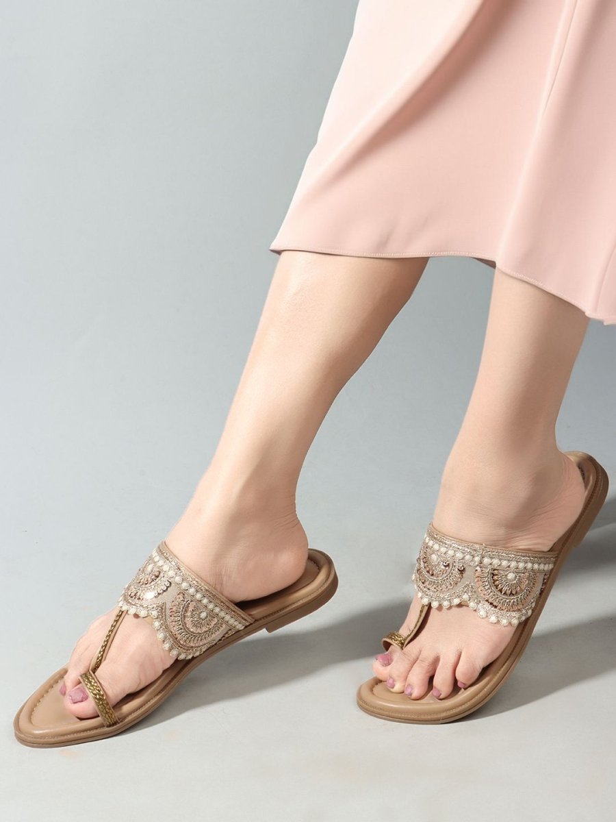 Dhiyona AK Women Slip-On Open Toe Flats