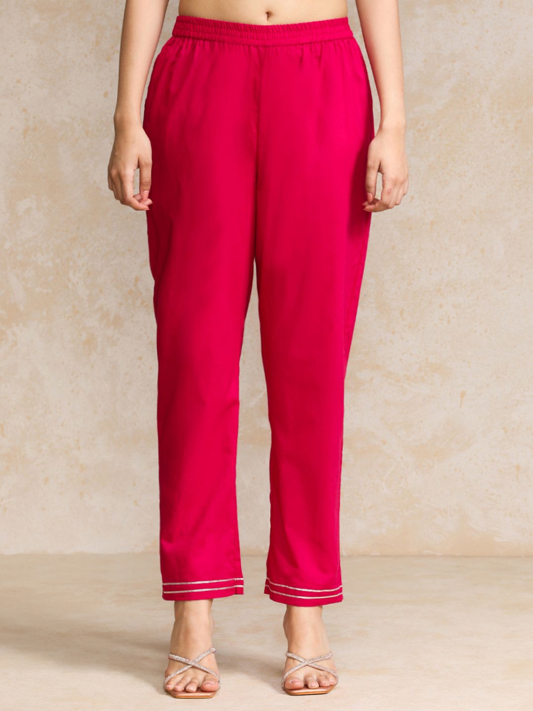 Dhiyona VA Women's Floral Printed Regular Pure Cotton Kurta with Trousers