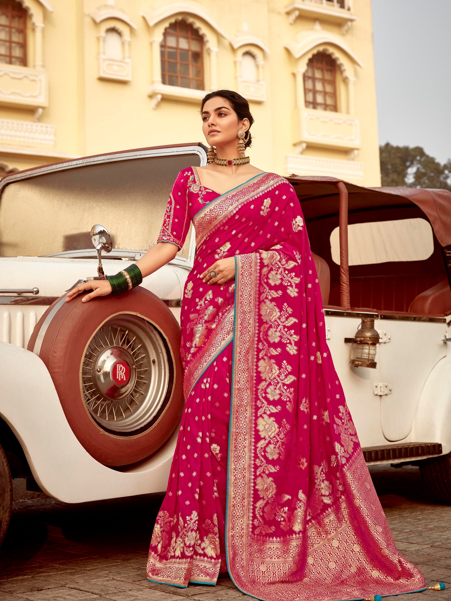 Dhiyona KM Women Pink Silk Saree “ A Classic Statement