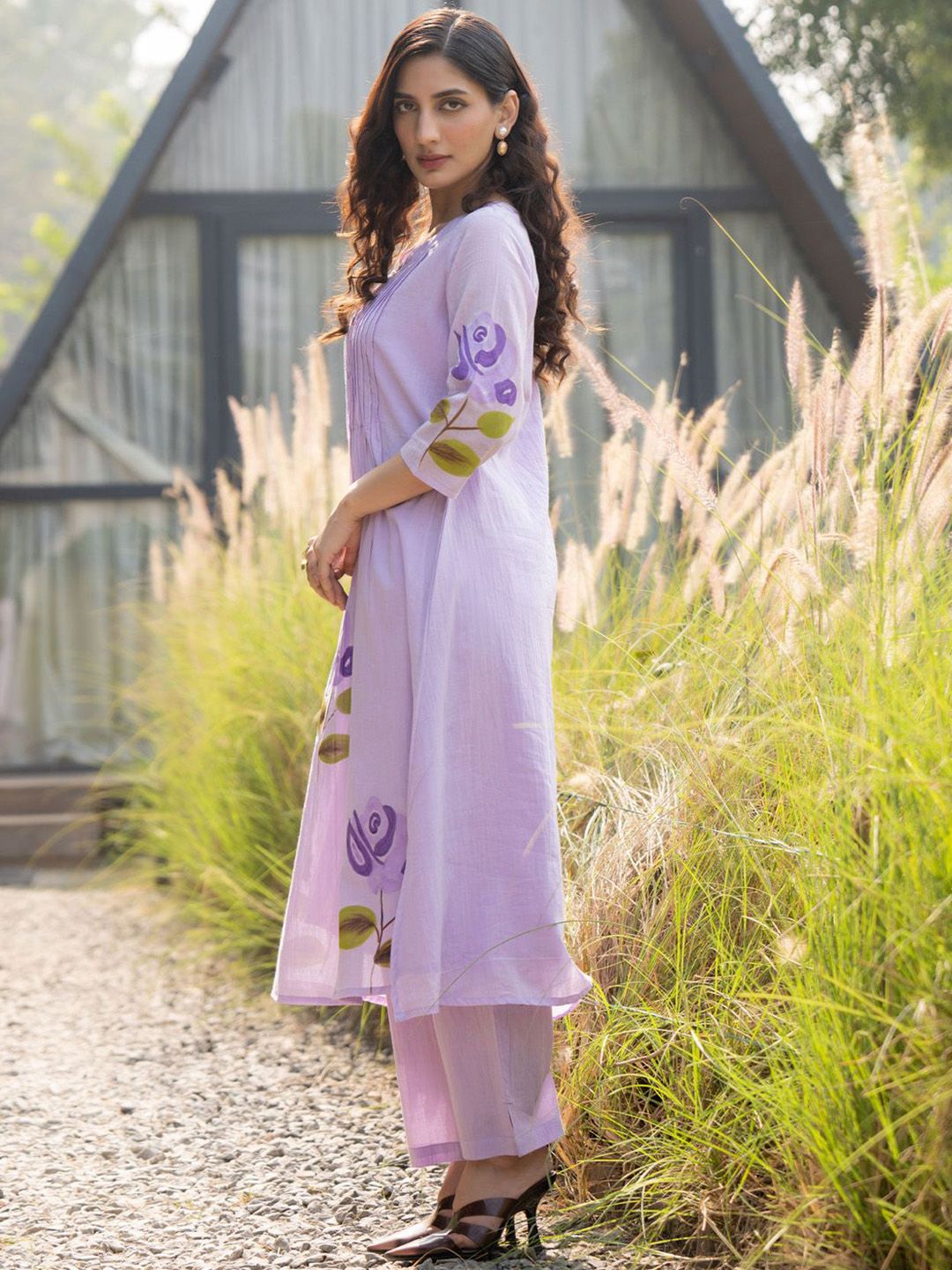 Dhiyona IE Printed Pure Cotton Kurta & Trouser Co-Ords