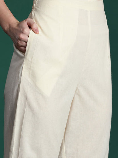 Floral Printed Regular Pure Cotton Kurta with Trousers & With Dupatta