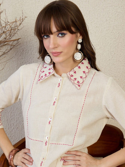 Dhiyona IE Women Regular Embroidered Kurta with Palazzos