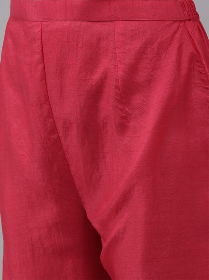 Dhiyona IE Women Round Neck Embroidered Kurta & Trousers With Dupatta