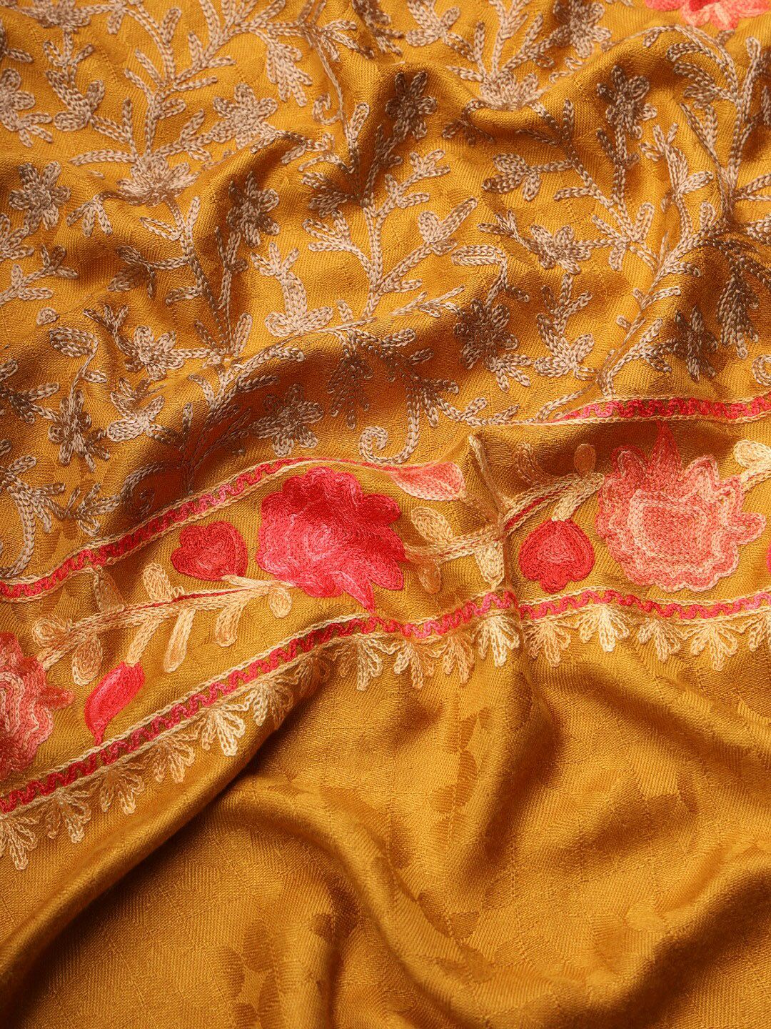 Dhiyona PA Ethnic Motifs Embroidered Shawl