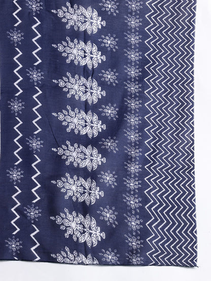 Dhiyona IE Ethnic Motifs Printed Thread Work Kurta with Trousers & With Dupatta