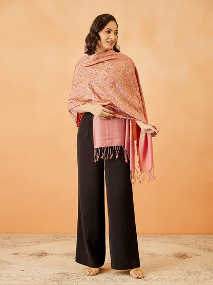 Dhiyona PA Women Floral Embroidered Shawl