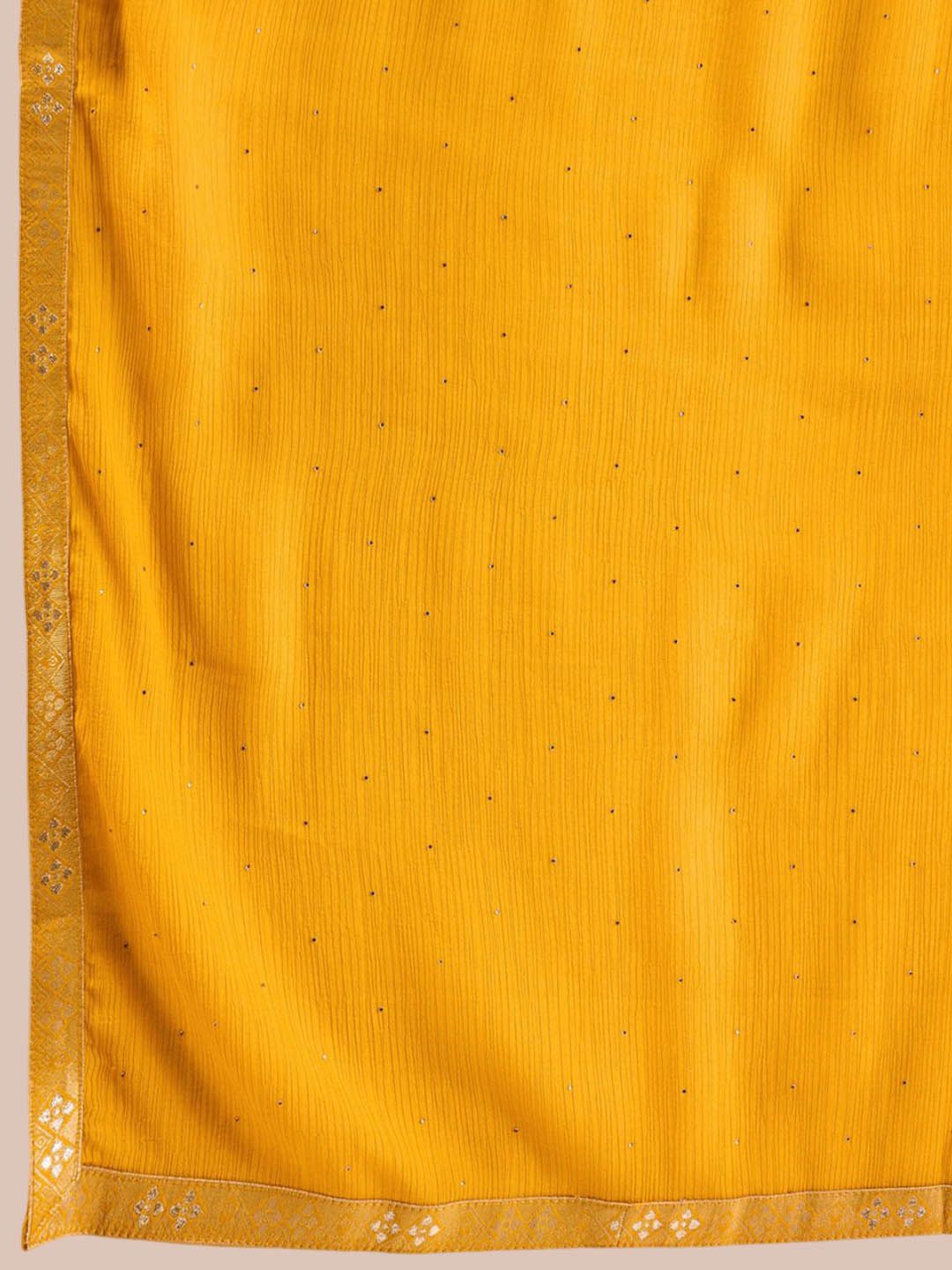 Women Ethnic Motifs Embroidered Regular Kurta with Trousers & With Dupatta