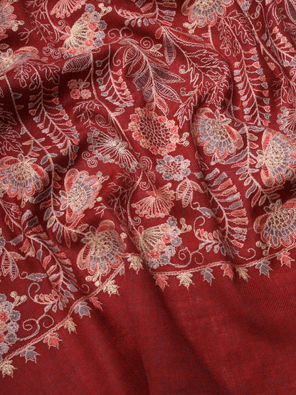 Dhiyona PA Floral Embroidered Woolen Shawl
