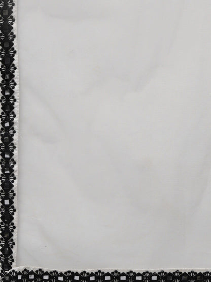 Dhiyona IE Women White Yoke Design Regular Kurta with Palazzos & With Dupatta