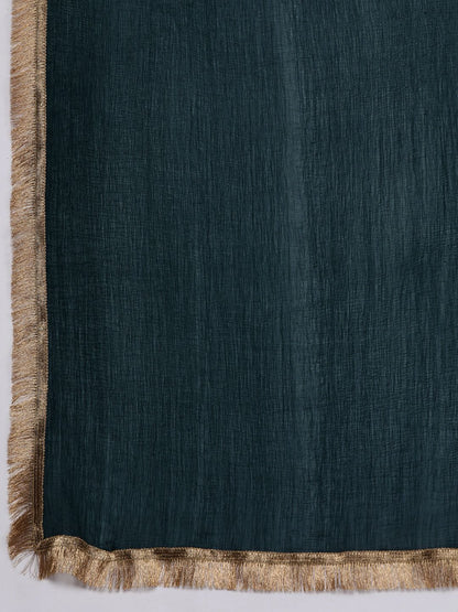 Dhiyona VA Women'sFloral Yoke Design Regular Kurta with Trousers & With Dupatta