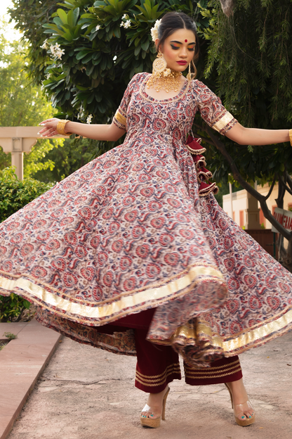 Gulbagh  Organza  Anarkali Set