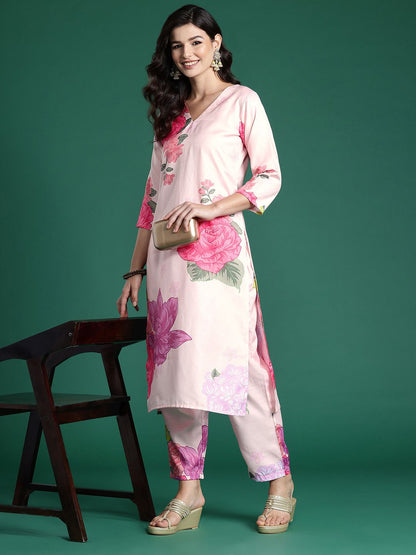 Floral Printed Kurta with Trousers
