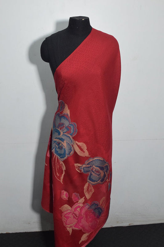 Beige Pashmina Woven Jacquard Shawl