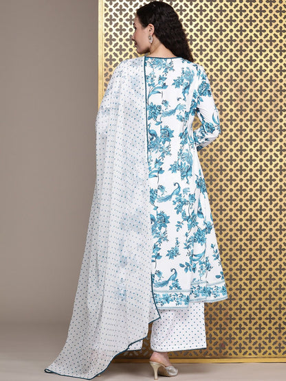 Dhiyona PD Women Women Jashn Floral Printed Kurta With Palazzos & Dupatta