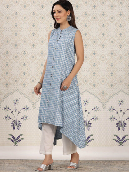 Dhiyona OD  Ethnic Motifs Printed Mandrain collar A-Line Kurta