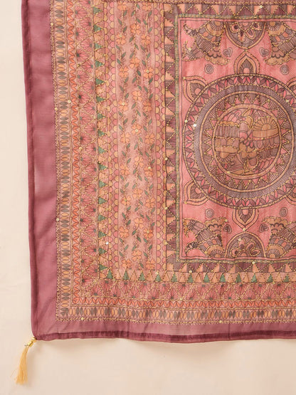 Dhiyona IE Women Embroidered Kurta with Trousers & Dupatta